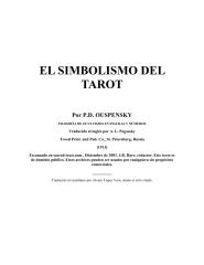 Ouspensky PD - El simbolismo del tarot.pdf