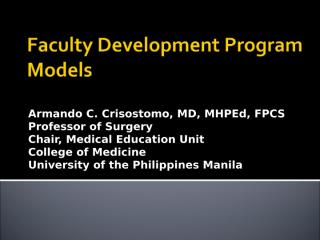 42nd-APMC-Convention-Faculty Development Program Models.ppt