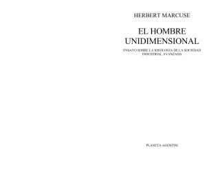 Herbert Marcuse - El Hombre Unidimensional.pdf